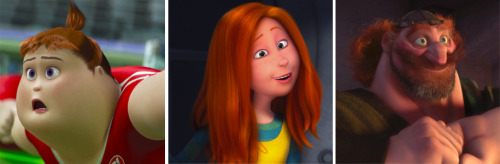 wandering-winter-spirit: spookyass-mcnotits: gingmorita: Ginger/redhead characters in CGI movies Oky