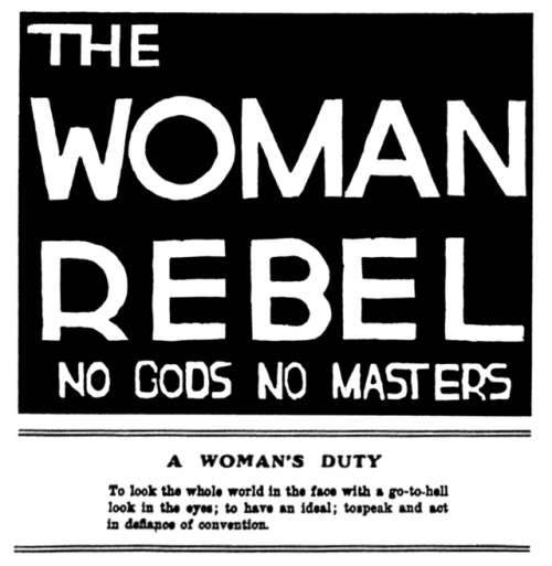 the first edition of the woman rebel, “a monthly paper of militant thought,” march 1914