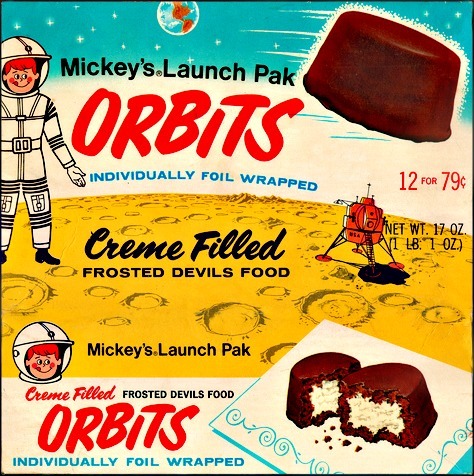 Orbits snack cakes packaging, c.1960svia