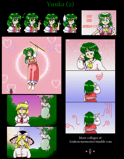 Yuuka - Mystic Square.I did not draw the pictures, I only made the collage.