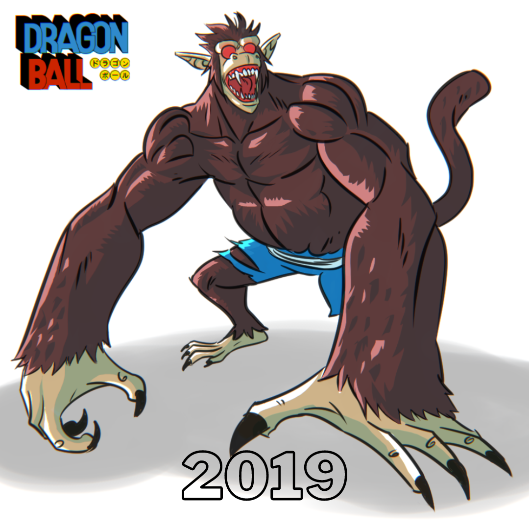 Annually, I remake this art of the Oozaru from Dragon Ball to see my e