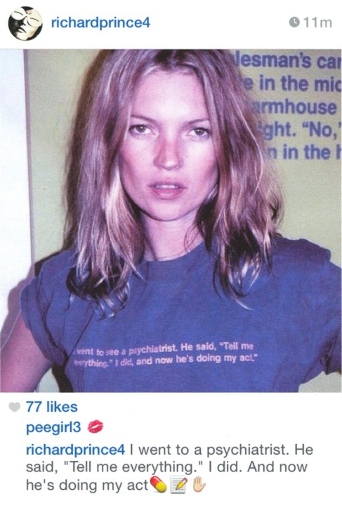 Kate Moss in “#katemossbyrichardprince: Art for the Social Media Age.” Photographed by Moss’s boyfri