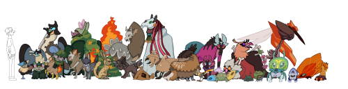 Working with my pokedex, and with that also a scale of all so-far existing pokemons I’ve done.