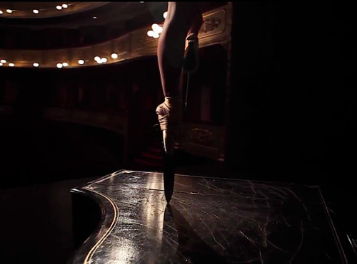 sixpenceee:Ballerina Amelie Segarra dances the en pointe ballet technique (in which the performer ty