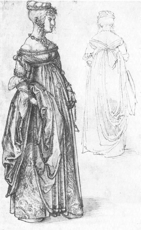 “Two Venetian women” by Albrecht Durer,c . 1490s