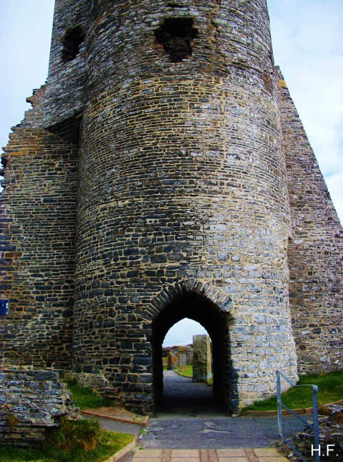 Looking Through The Archway Of Castle Ruins, Taken In Aberystwyth, Wales.