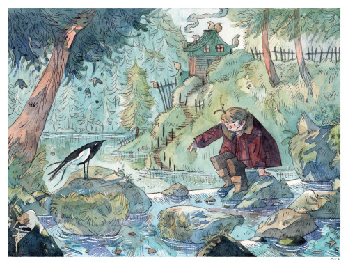 The boy and the magpie.https://www.instagram.com/dock.vincent/