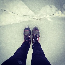 Rodeo boots standing on an icy lake&hellip;