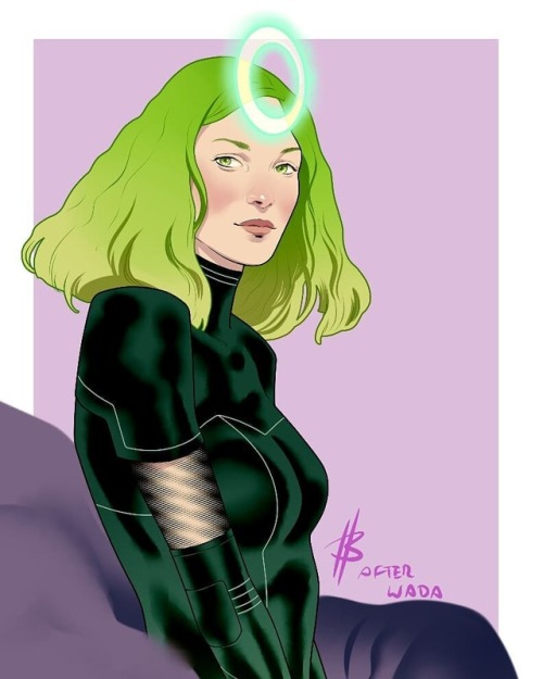 snibbits:  Today’s warm up, Polaris by @kevinwada  #lornadane #polaris #xmen #greenhairdontcare #redesign