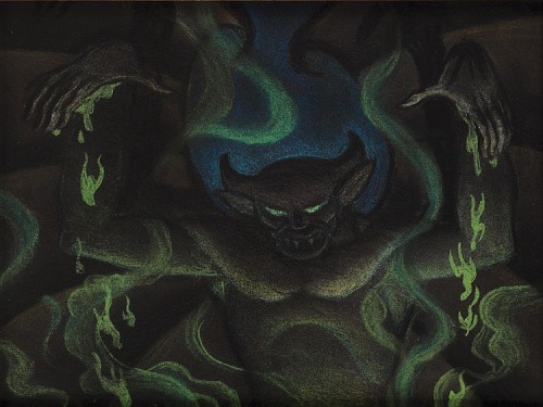 Concept Art By Kay Nielsen For The “Night On Bald Mountain” Sequence From Disney’s FANTASIA (1940).
