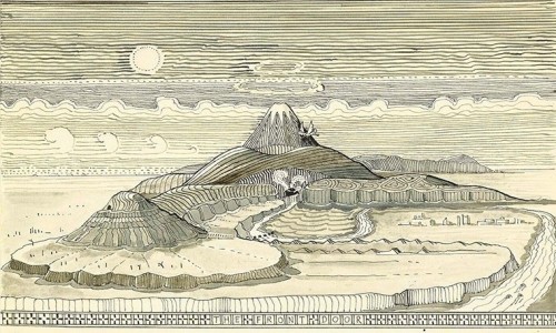  Illustrations of The Lonely Mountain by J.R.R. Tolkien 