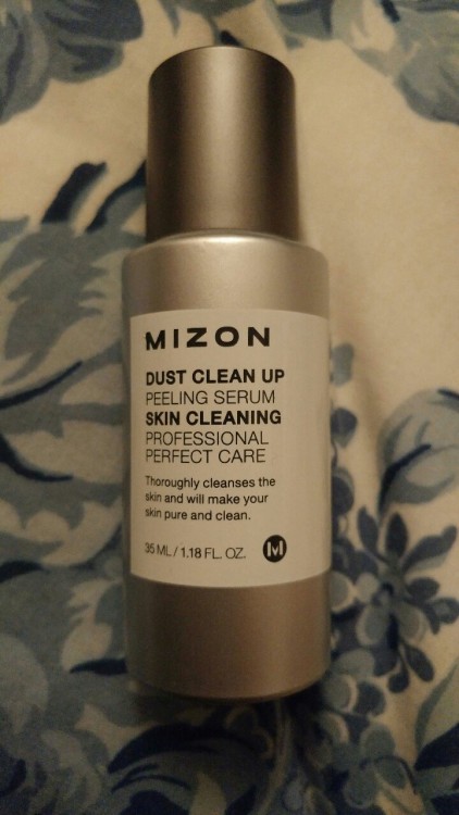 Mizon dust clean up peeling serum 4% 4/5 Good: gently exfoliates, softens skin, automatic pipette, g