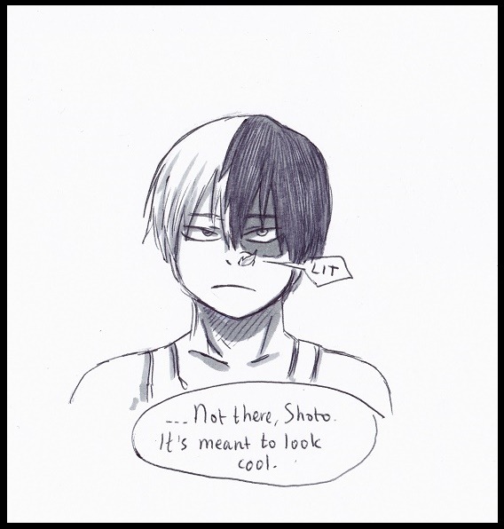 usa-chins:  Not sure what Shoto thinks of his father’s flaming hair. I like to