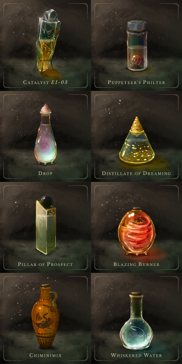 Though I’d share the artwork of some of the potions I’ve created ♥ Appearance and effects are based 