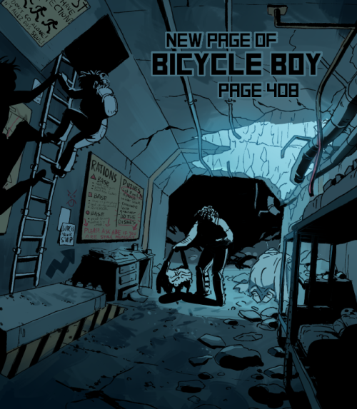 bicycleboyblog: On this week’s page of Bicycle Boy, our troublesome trio descends farther undergroun