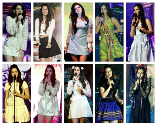 pinupgalore-lanadelrey:Lana Del Rey + Paradise tour outfits