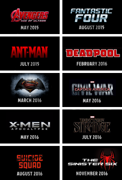 tomhiddlestonappreciationblog:   Upcoming comic book movies 2015-2019  #HYPERVENTILATES 