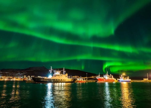 Aurora borealis in Murmansk oblast