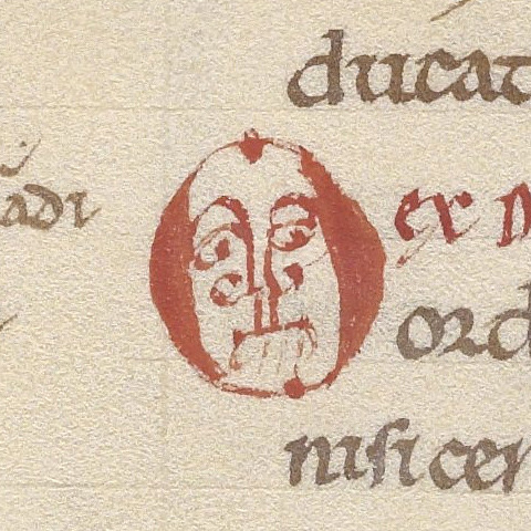 Some emotive faces from Ms. Codex 723 (fols. 56v and 84v the text contained therein is the Panormia,