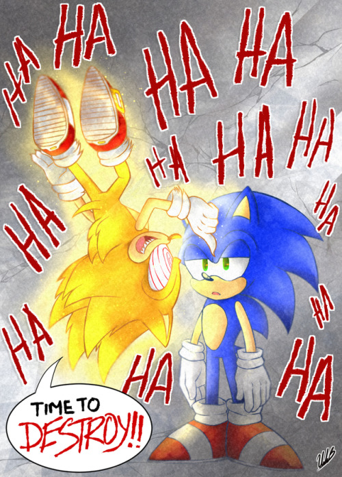 Fleetway Sonic vs Super Sonic