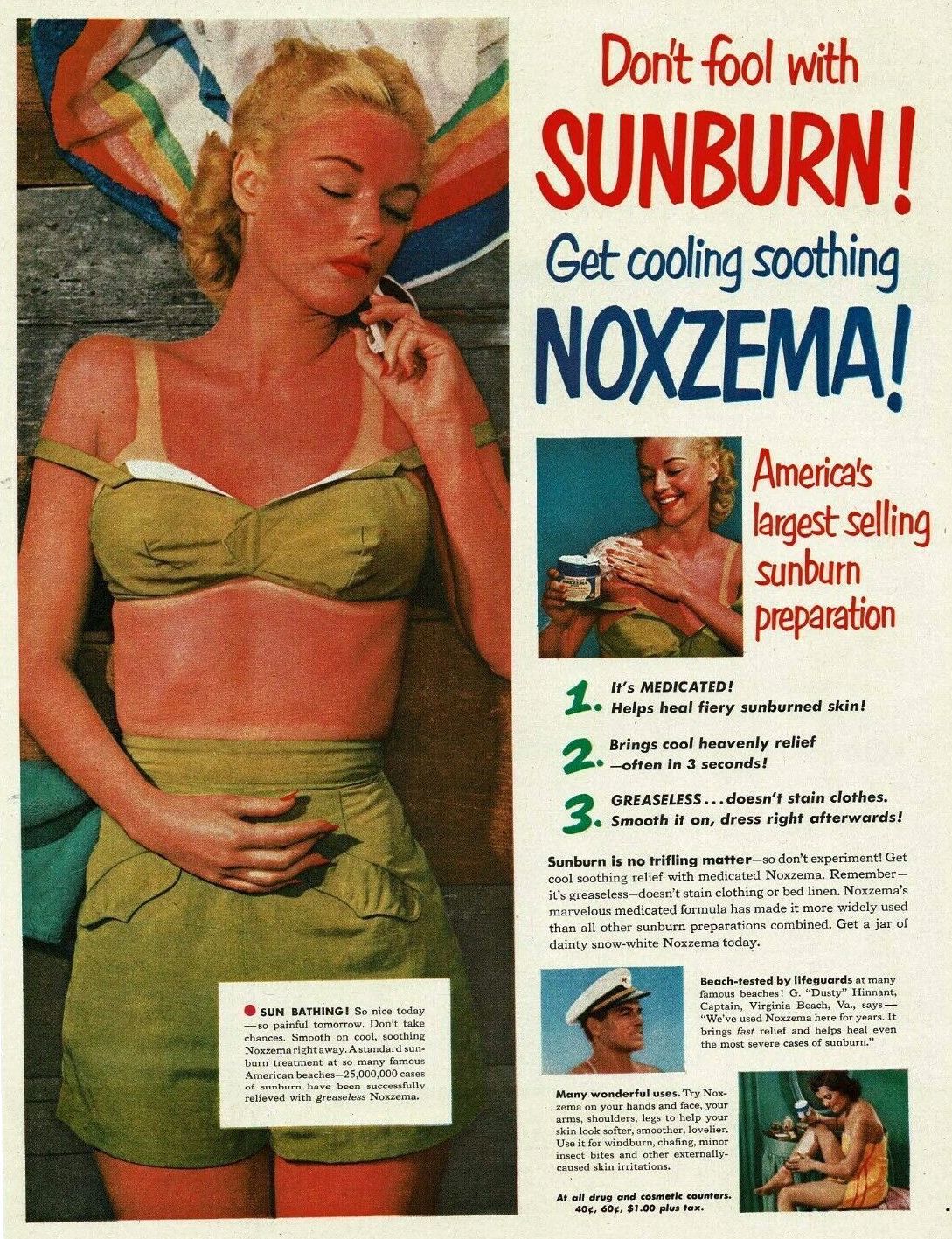 Gosh, Yes - Vintage Ads! - Noxzema Chemical Co, 1950