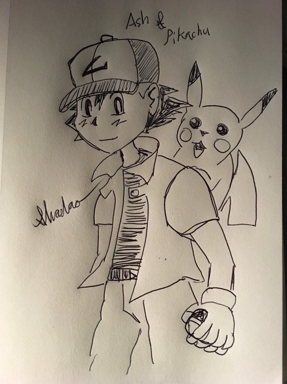 rex-shadao: Day 29 - Ash and Pikachu  