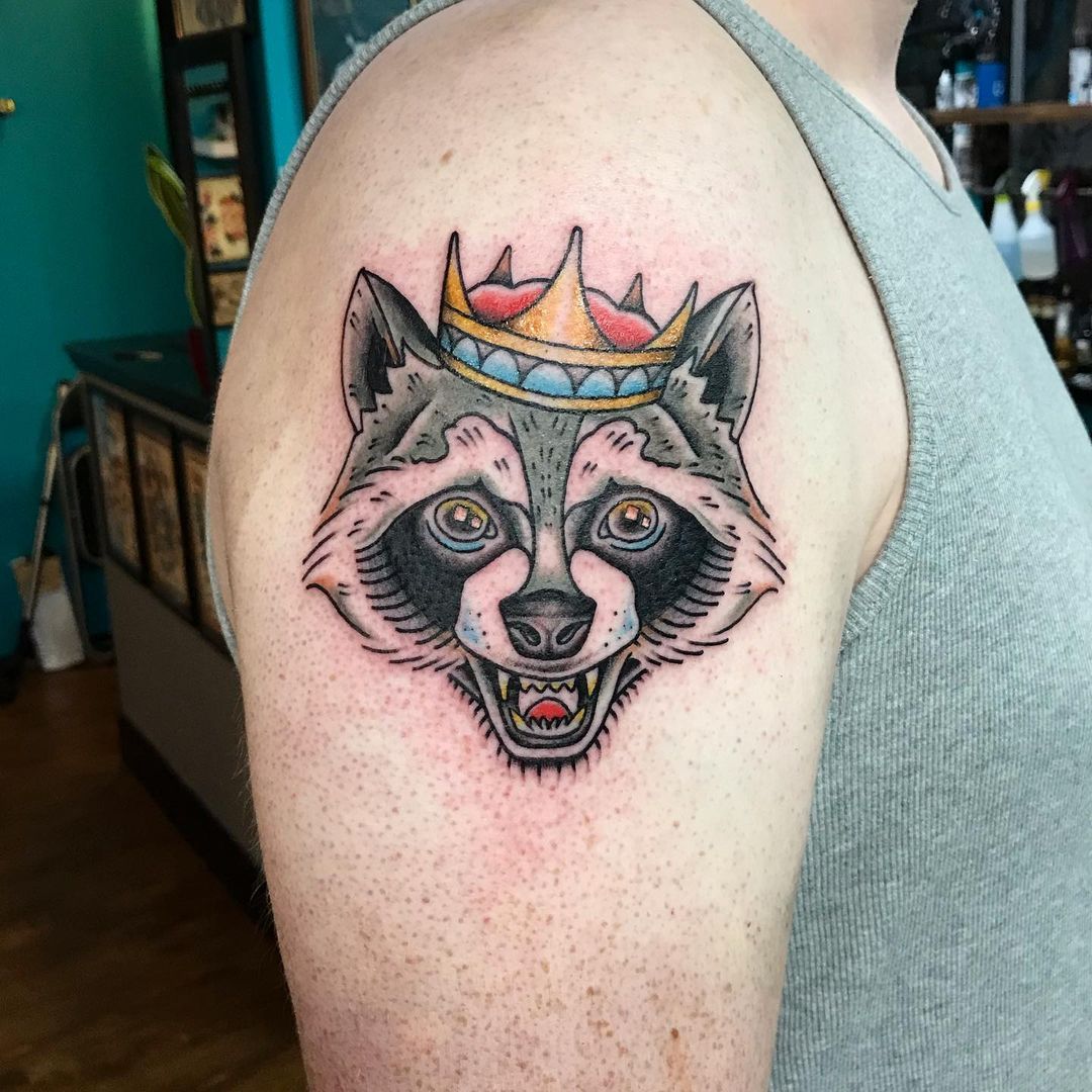 Trash panda  Panda tattoo Tattoos for guys Trash panda