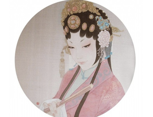 changan-moon:Portraitures of Dan by Gongbi artist Zhou Xue(周雪). The Dan (旦) refers to any female rol