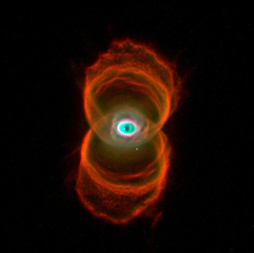 photos-of-space:The Hourglass Nebula or MyCn18 is a young planetary nebula.
