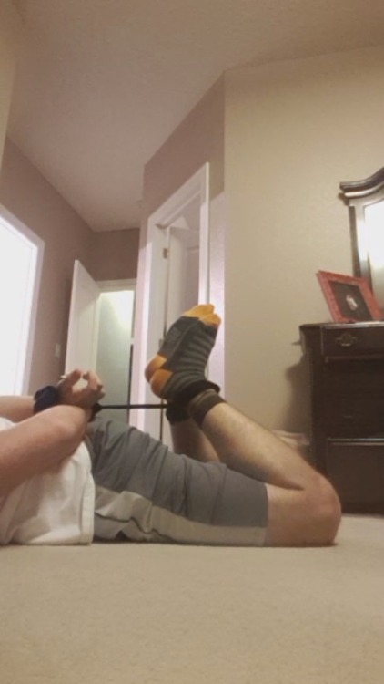 stockingmaskedintruder:  Surprised and overpowered by sexy masked burglar. Hogtied and sockgagged and made to cum  over his socks 