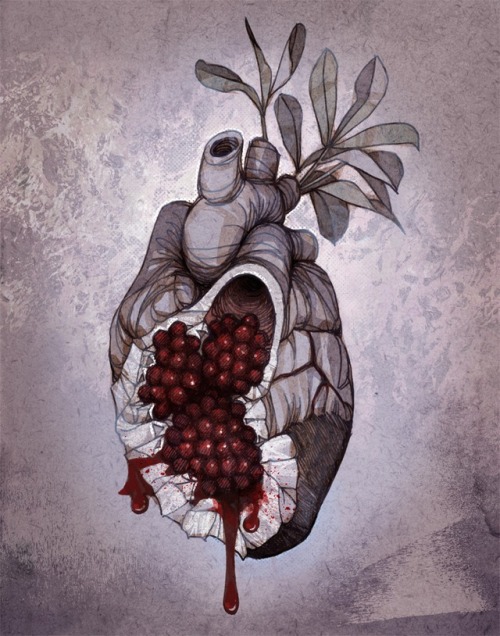 Heart of PersephoneSome say that Hades tricked Persephone into eating six pomegranate seeds, in orde