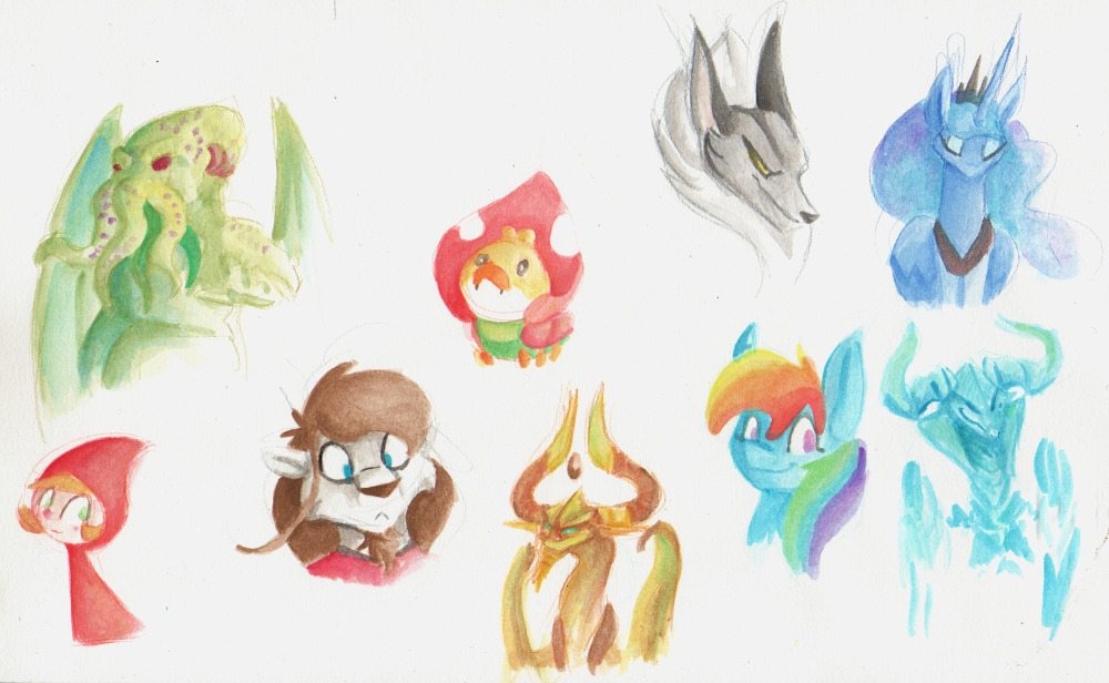 aeritus-art:  Even moar watercolor practice 