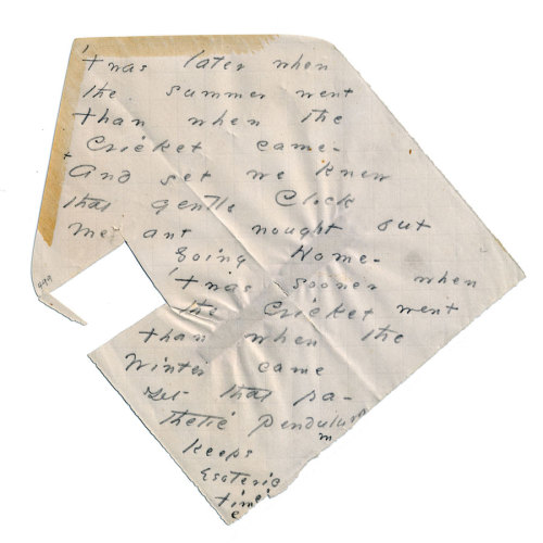 missingvirgo:envelope poems by Emily Dickinson 