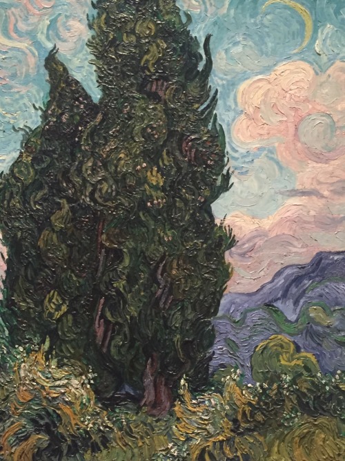 lobbygrl:Cypresses Vincent van Gogh, 1889