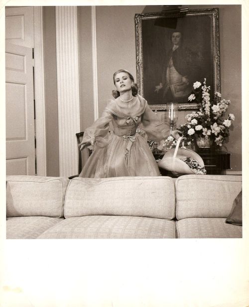 graceandfamily:Grace Kelly on the set of High Society, 1956.