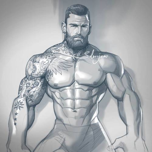 musclehank:  silverjow:  Sometimes I like to Imagine myself being a tattoo artist.   Hot as fuck