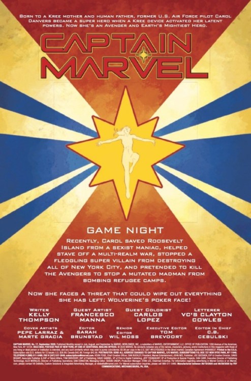 oxymitch: A preview of Captain Marvel #17 CAPTAIN MARVEL #17 DEAD MAN’S HAND! It’s poker night at