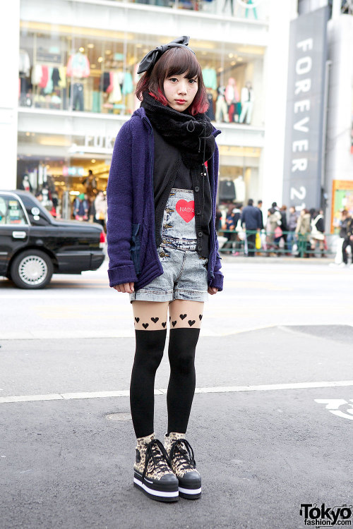 Nadia Harajuku romper w/ Ray Cassin, Vence Exchange &amp; Candy Stripper platform sneakers