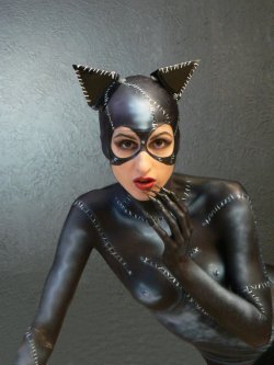 nerdybodypaint:  Catwoman body paint by DivineDelphi on deviantART