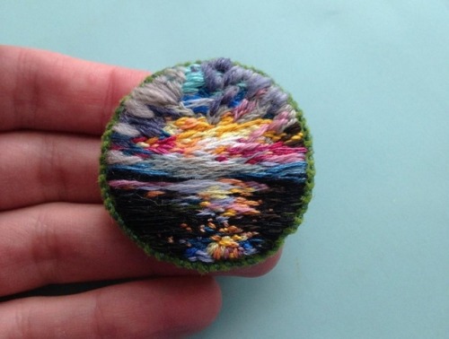 sosuperawesome:Embroidery Art and Brooches, by Shimunia on EtsySee our ‘embroidery’ tag@afksquid ano