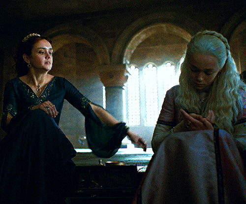 Alicent Hightower — And Her Daughter, Helaena. Aegon II Targaryen — And His Daughter, Jaehaera.