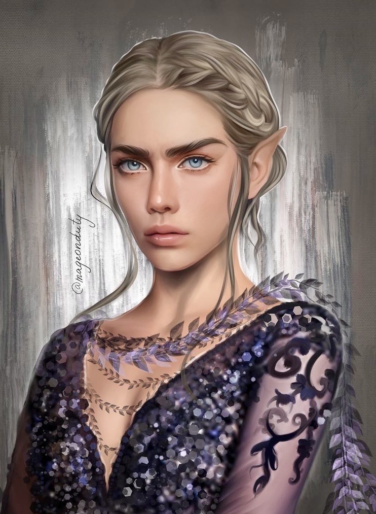 My take on Elain from the colouring book. I really hope we see more of her  in ACOSF! : r/acotar