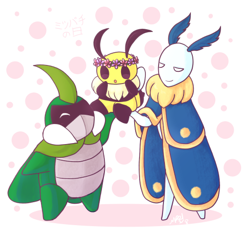 Today’s date, 3/8, can be read as ミツバチ or “honeybee” in Japanese. So, today is ミツバチの日, or Bee 