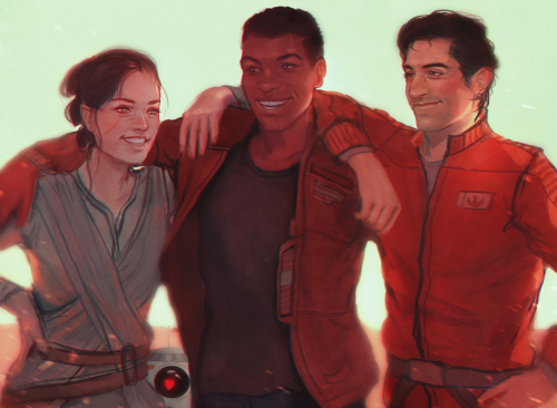 holepsi:Merry Star Wars! A quick sketch of the TFA gang.