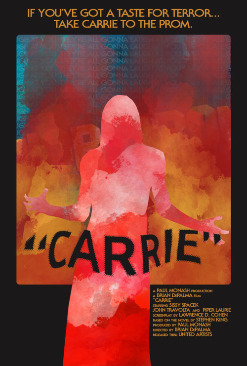 CARRIE dir. Brian DePalma Design/Illustration: DRW.mov/Drew Phillips