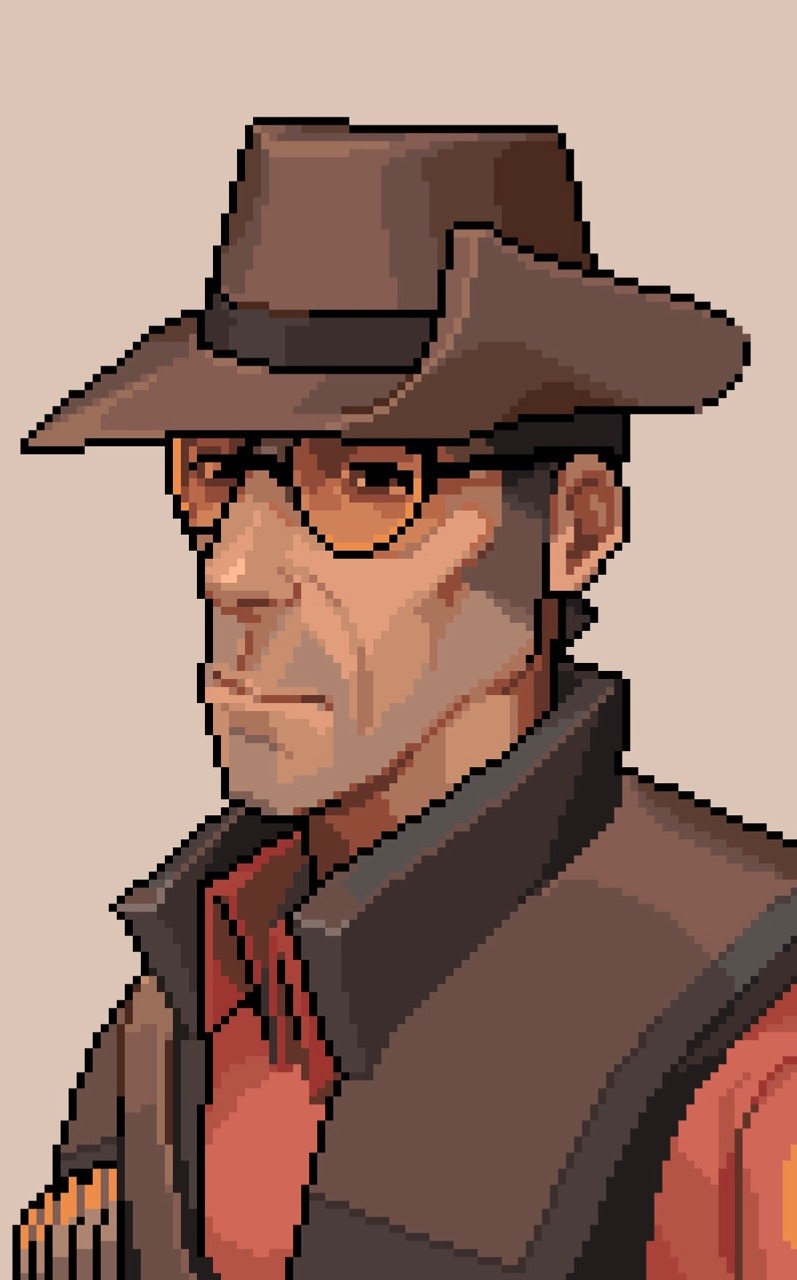 catghost:        Finally finished all of the TF2 pixel portraits! 