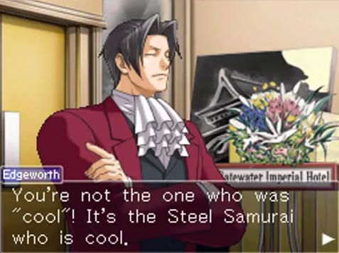 mortalityplays:underappreciated edgeworth things: when he drops the me, an intellectual, bit for eig