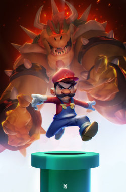 geekthegeek:  Super Mario by MaxGrecke  Dope take on mario