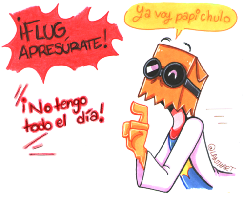 lanthart: He said “Daddy” instead of “Boss”  Esto salió porque leí en el tag de alguien, que se había confundido y pensado mal al leer Jefe Chulo. 