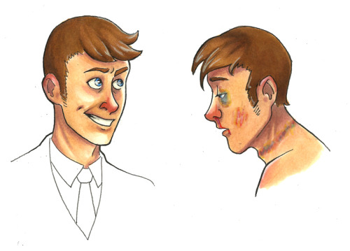 perplexedgeneticistartblog:tried out new marker sketchbook. I love draw Eddie, he has such a cute fa
